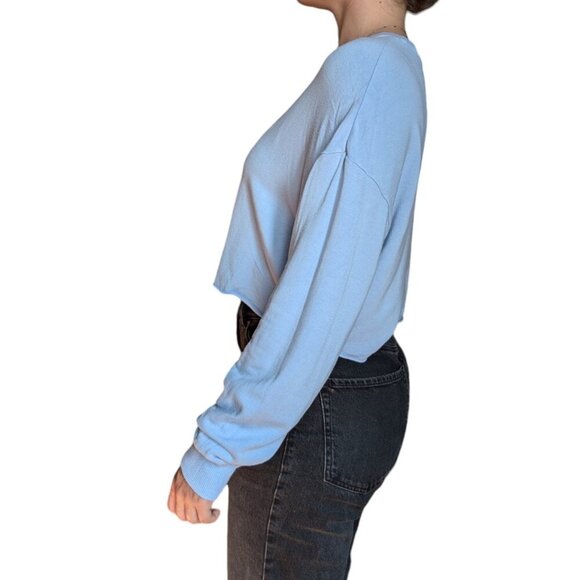 Garage Light Blue Soft Long Sleeve Top Women Size Medium - Picture 2 of 11